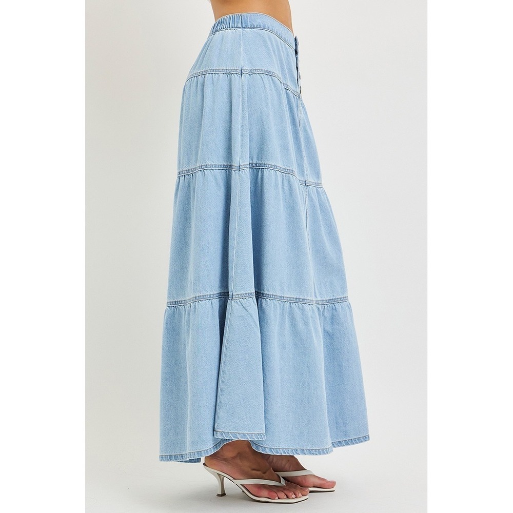 RISEN High Rise Ruffle Long Skirts - Medium - Picture 2 of 6